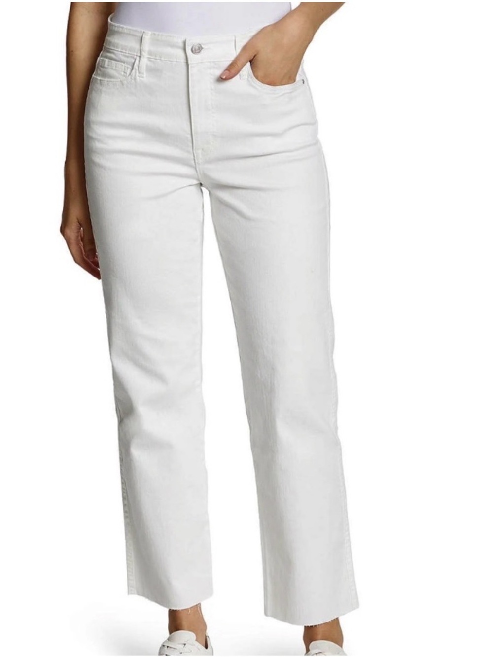 Social Standard by Sanctuary High Rise Crop Straight White Jeans Size 2
